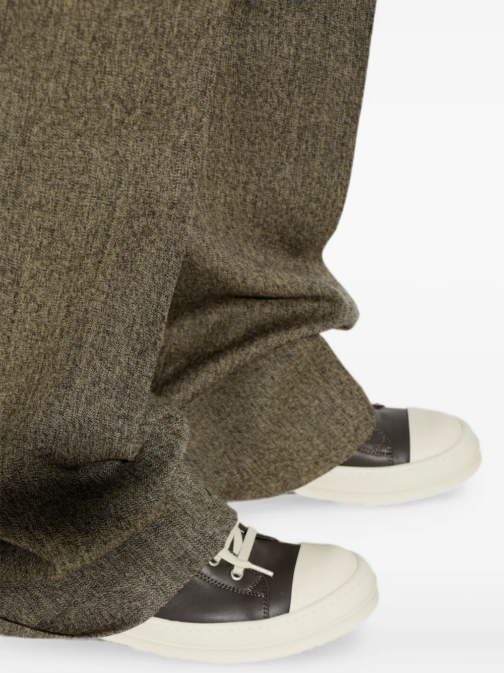 Rick Owens Low leather sneakers Bruin