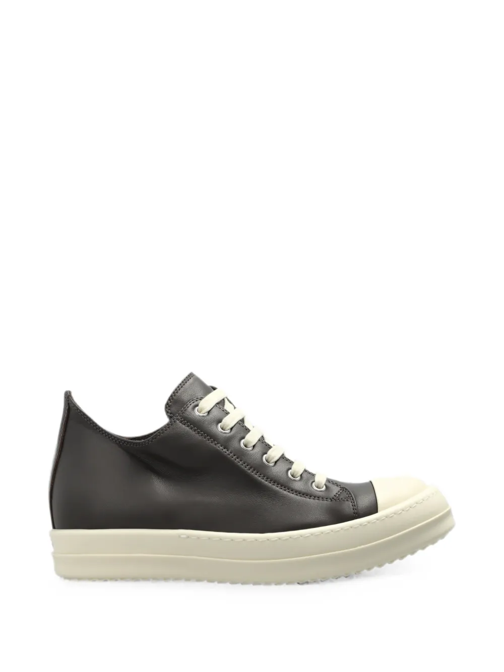 Rick Owens Low leather sneakers Bruin