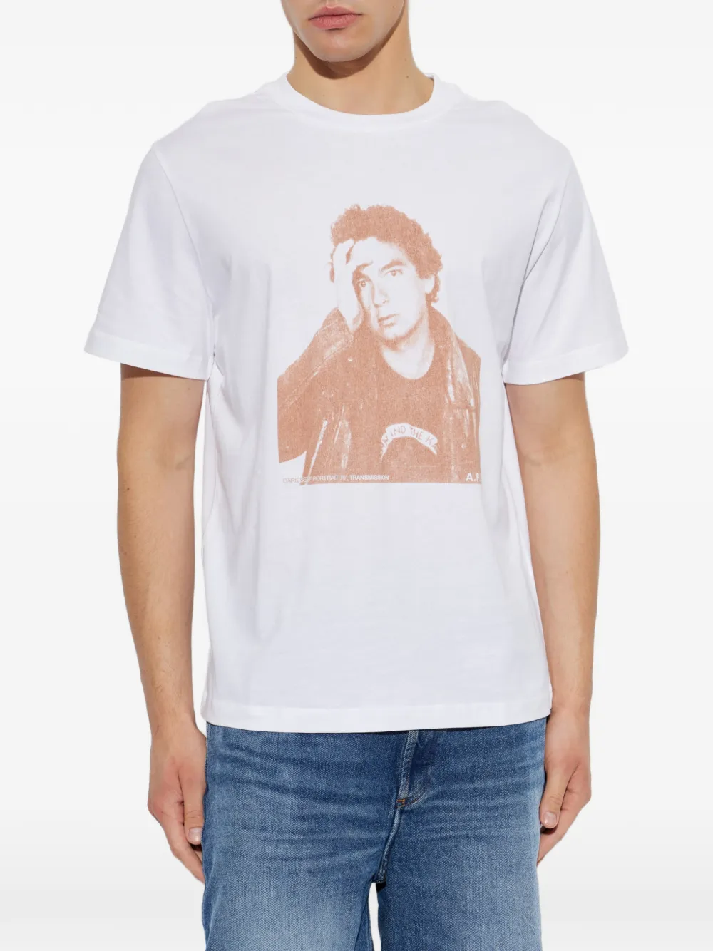 A.P.C. Jean Touitou T-shirt met portret-print Wit