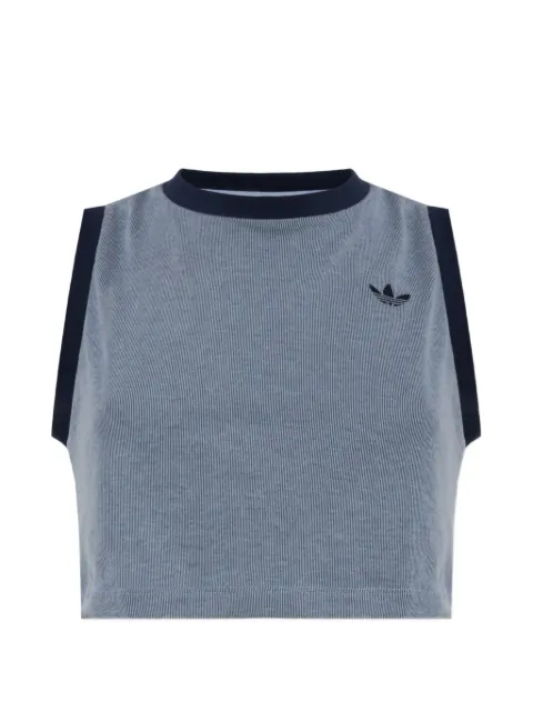adidas top de canalé con bordado Trefoil