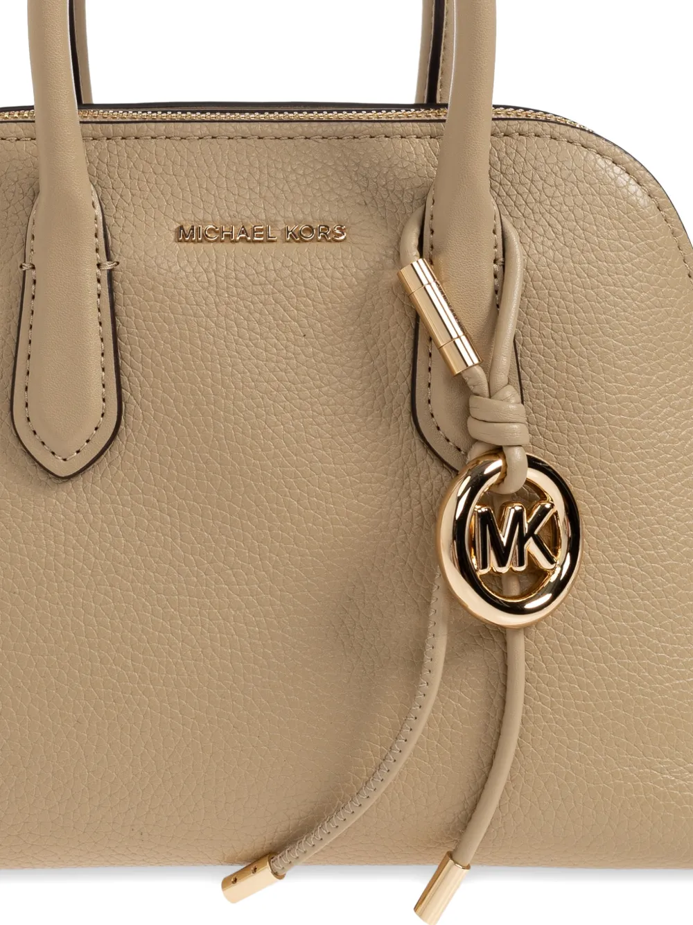 Michael Kors medium Freddie grained leather tote bag Beige