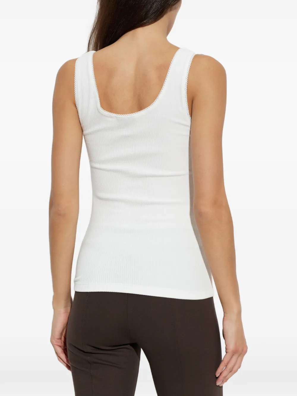 The Upside Del Rey pointelle tanktop Wit