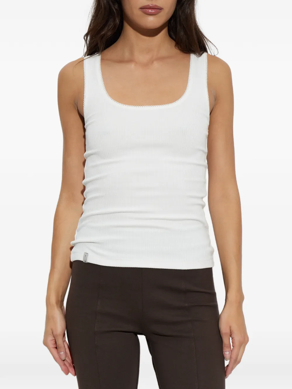 The Upside Del Rey pointelle tanktop Wit