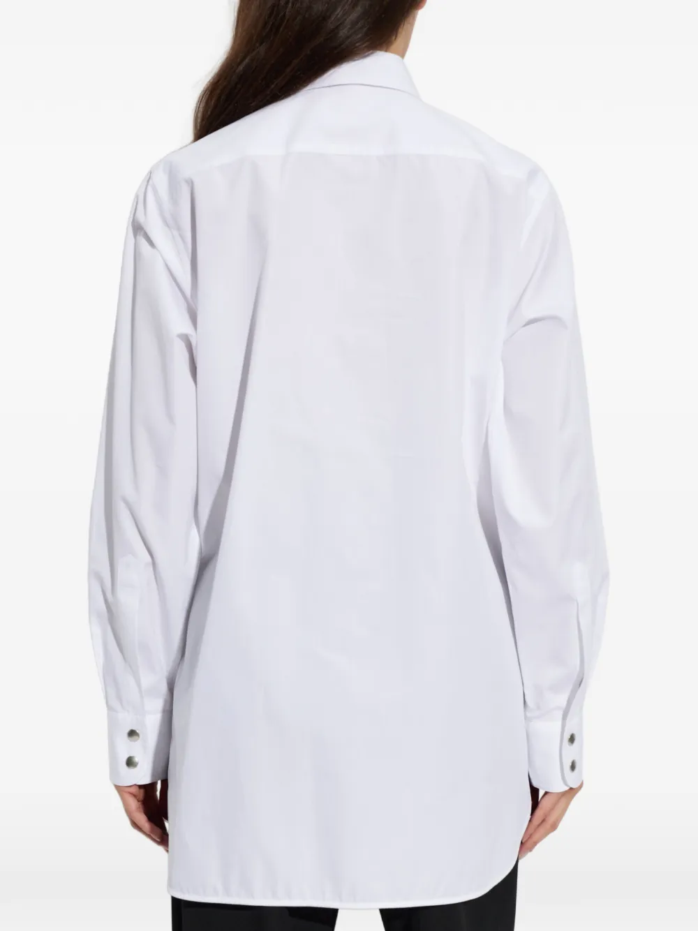 Stella McCartney Oversized blouse met drukknoop Wit
