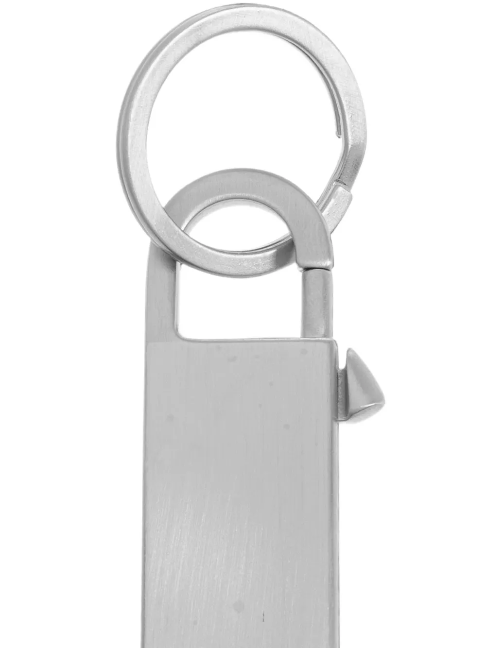 Rick Owens Sleutelhanger met gegraveerd logo en spikes Zilver