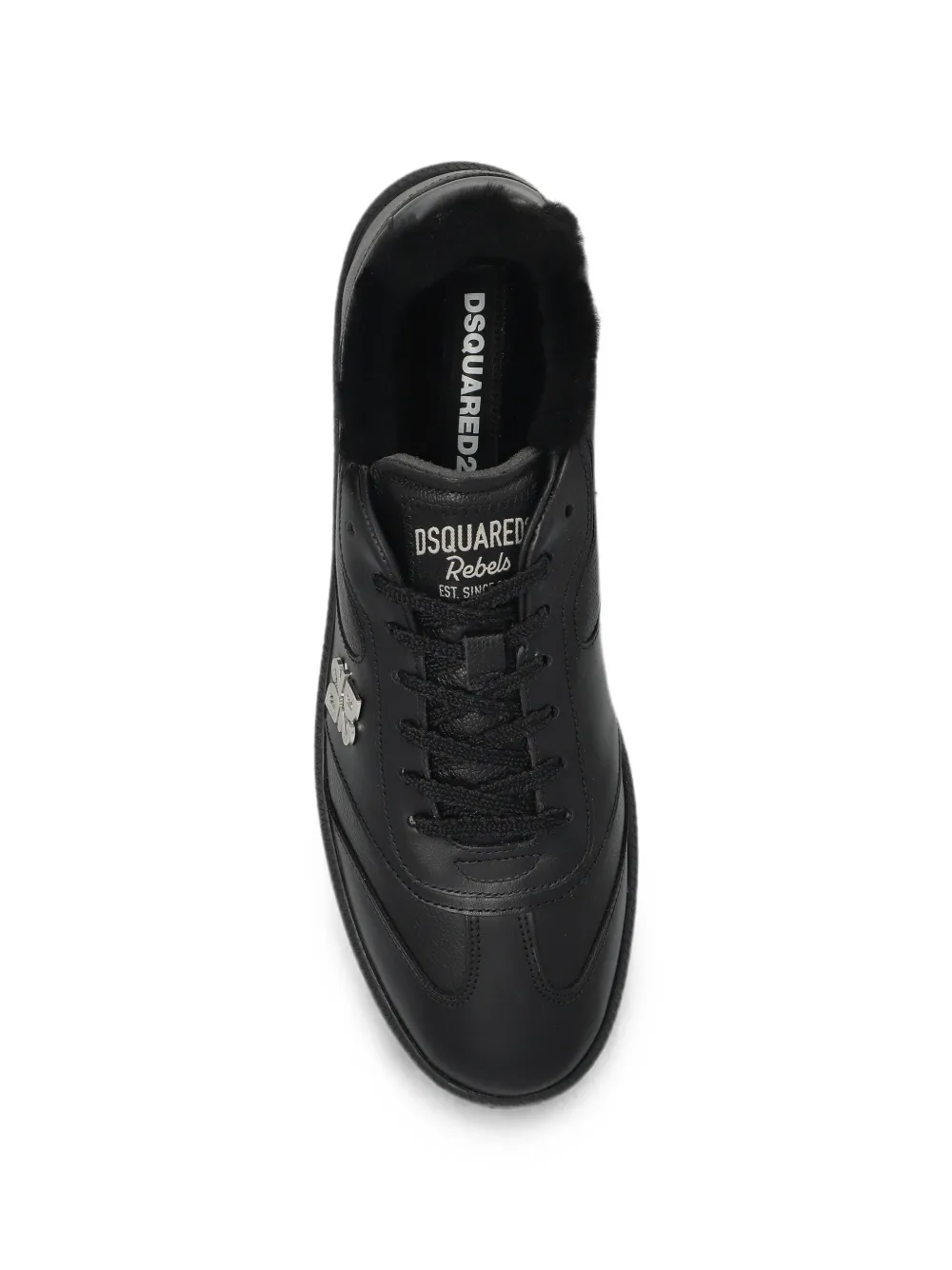 DSQUARED2 Rebel fur-lined sneakers Zwart