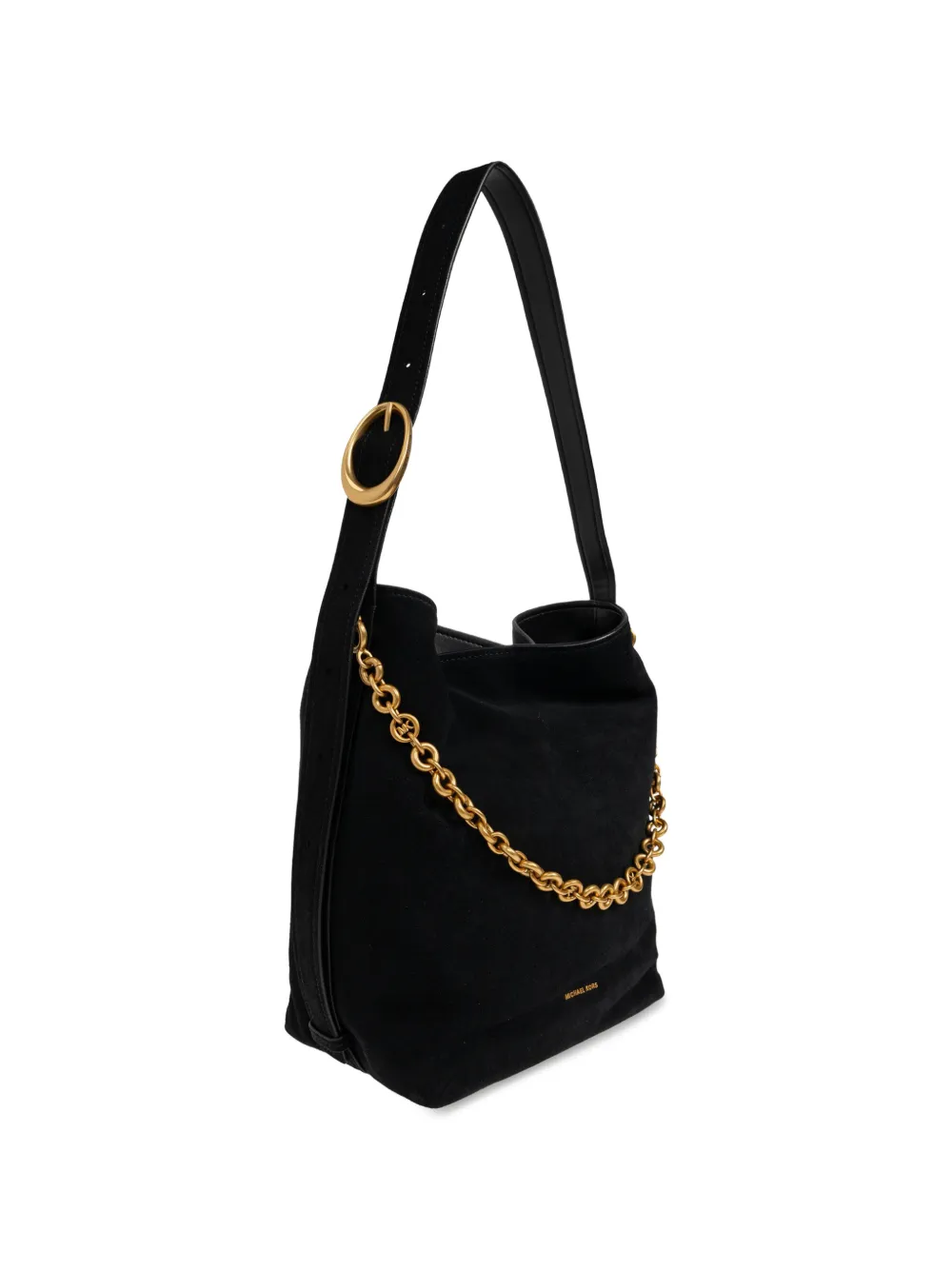 Michael Kors Nolita chain-link leather shoulder bag Zwart