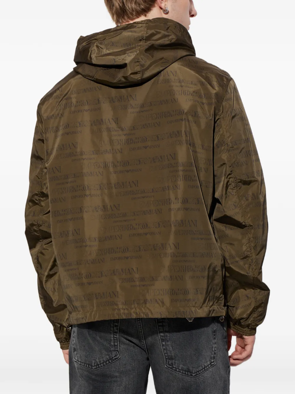 Emporio Armani Jack met logoprint Groen