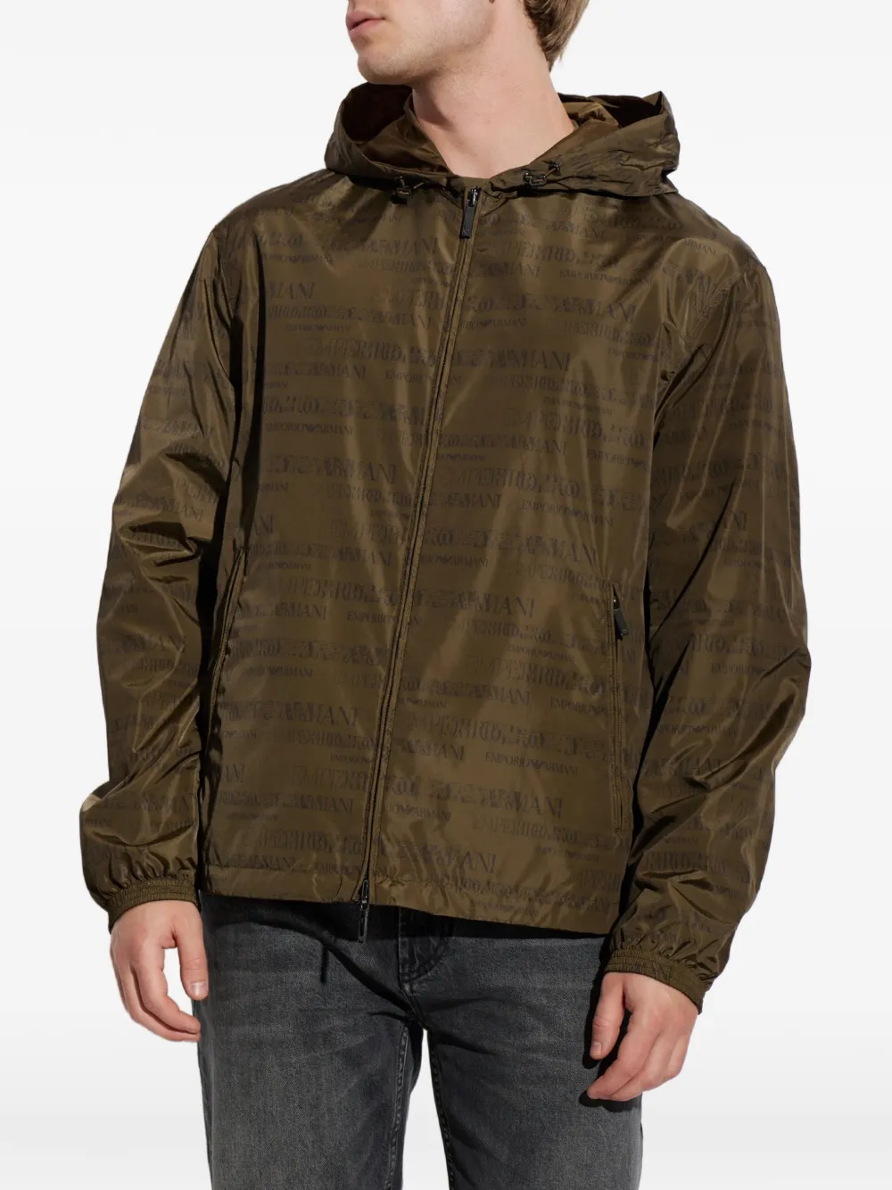 Emporio Armani Jack met logoprint Groen