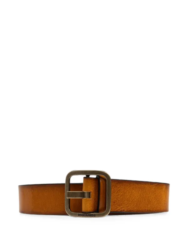DSQUARED2 ロゴバックル レザーベルト | ニュートラル | FARFETCH JP