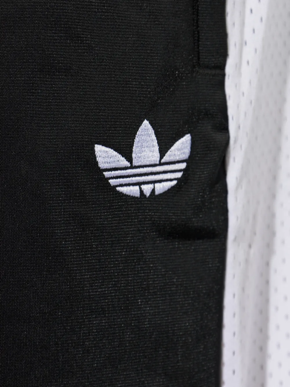 adidas Trefoil-stripe logo-embroidered track shorts Zwart