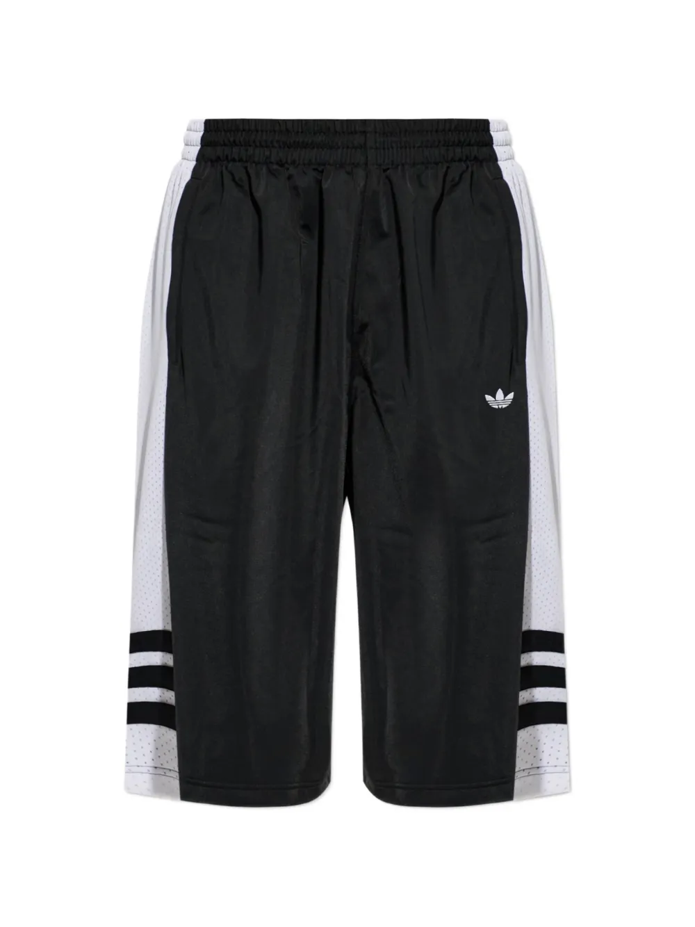 adidas Trefoil-stripe logo-embroidered track shorts - Schwarz