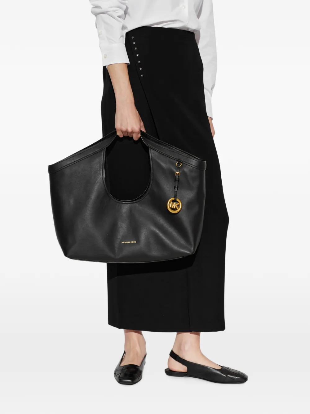 Michael Kors Haddie leather tote bag Zwart
