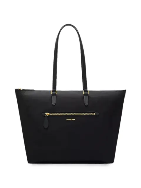 Burberry logo-print zipped tote bag