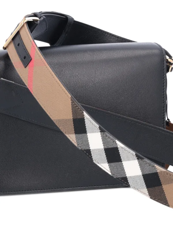 Burberry Mackford Check Messenger Bag | Black | FARFETCH