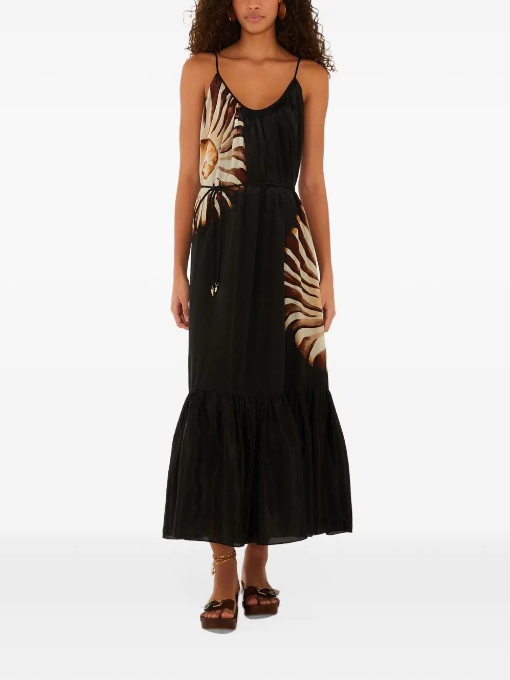 FARM Rio open-back maxi dress - Nero