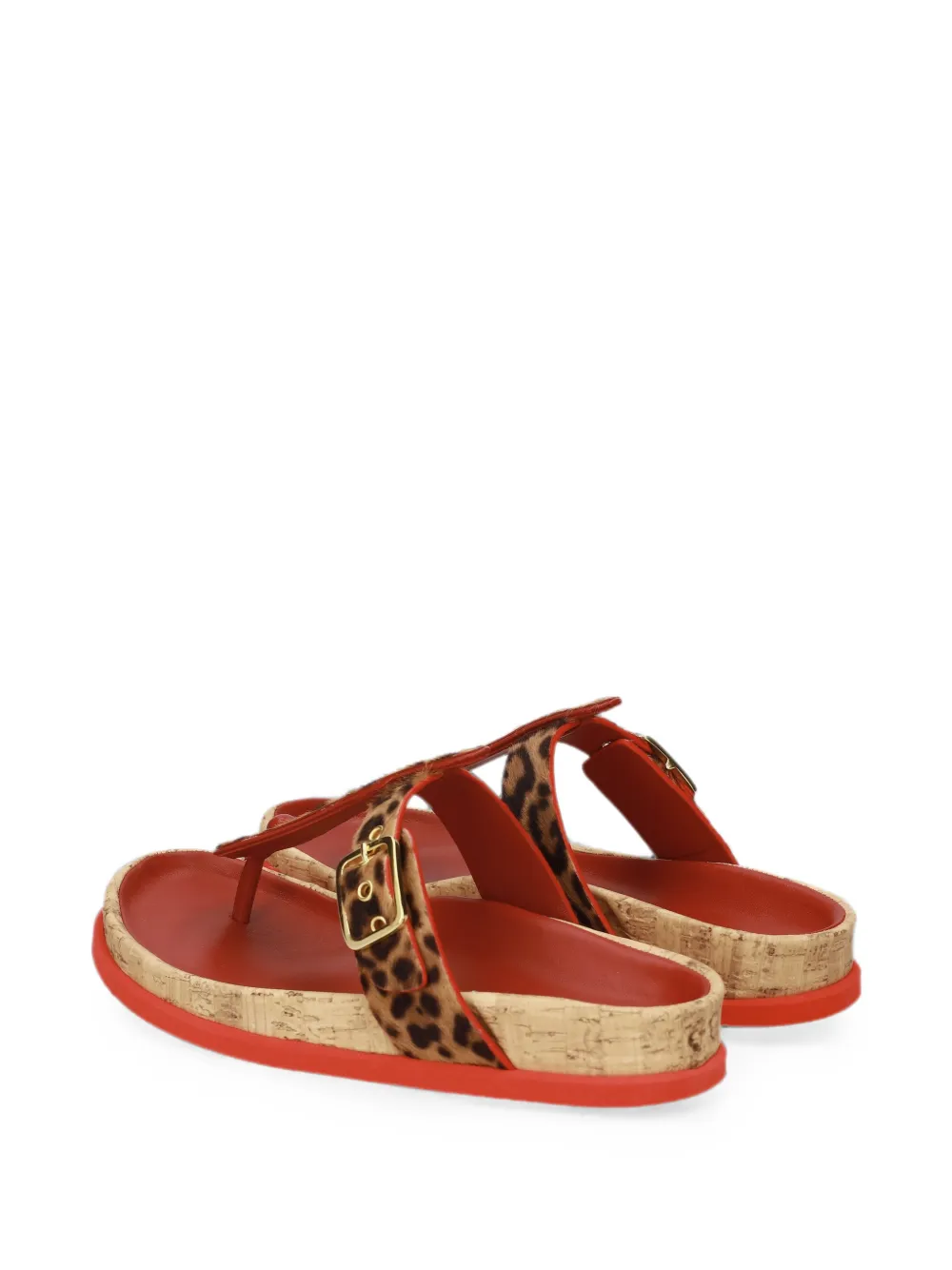 Premiata ponyhide thong sandals Beige