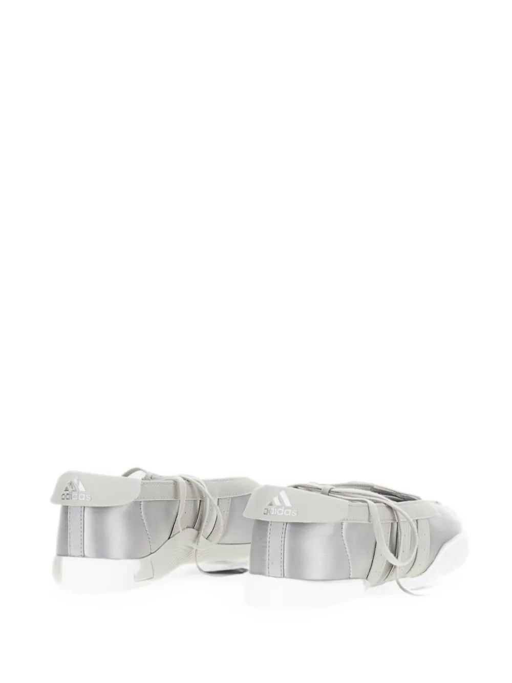 adidas lace-up logo-patch ballet flats Zilver