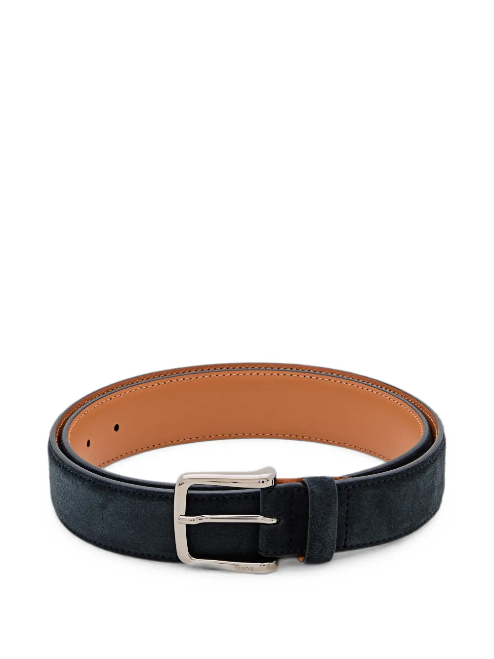 Tod's suede logo-engraved belt - Blu