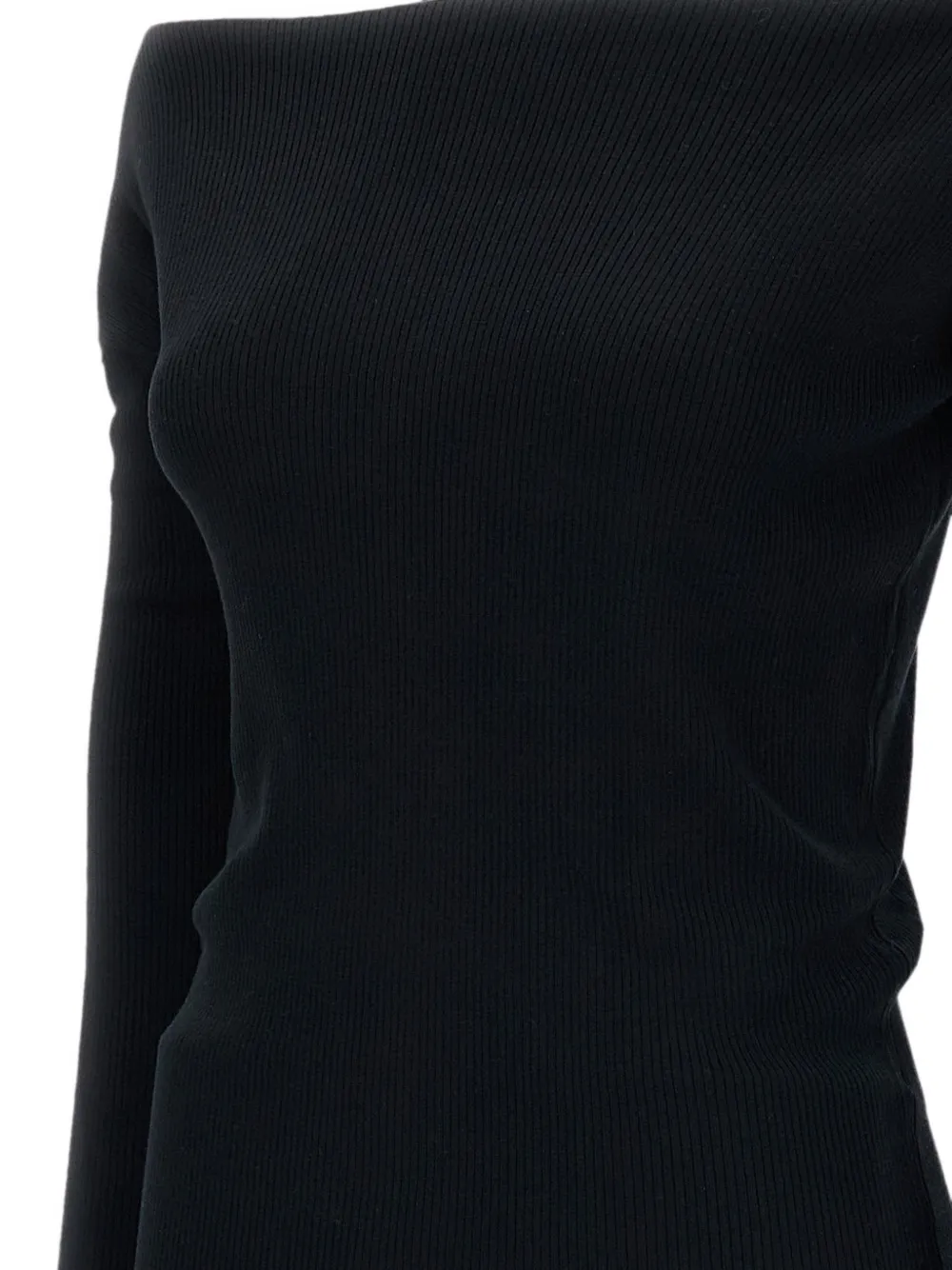 P.A.R.O.S.H. Asymmetrische gebreide top Zwart