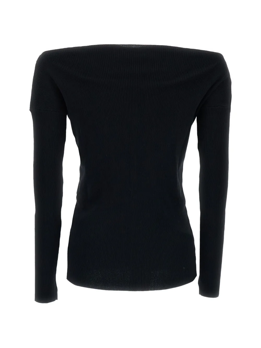 P.A.R.O.S.H. Asymmetrische gebreide top Zwart