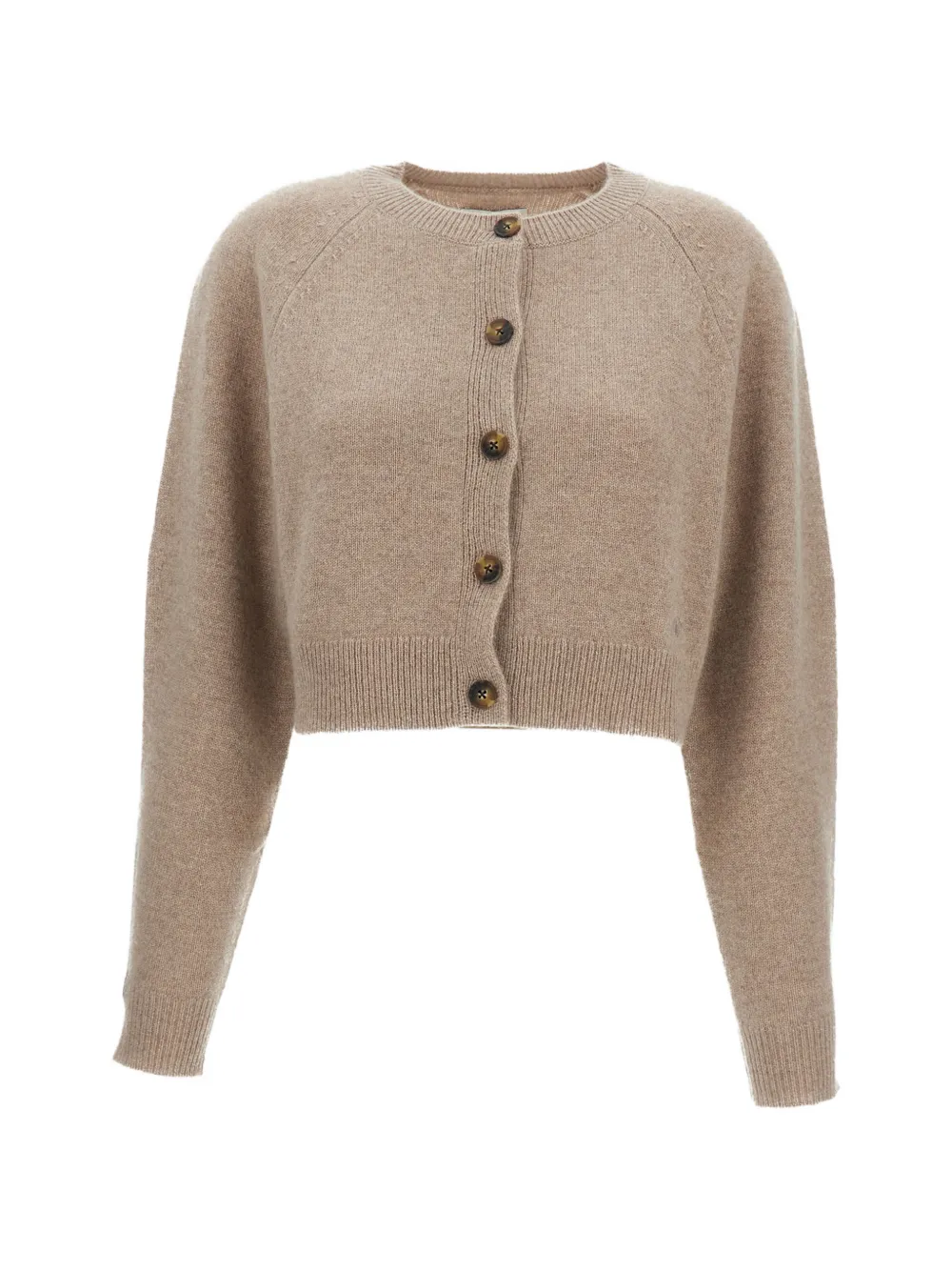 LouLou de Saison Heike raglan-sleeve cropped cardigan - Toni neutri