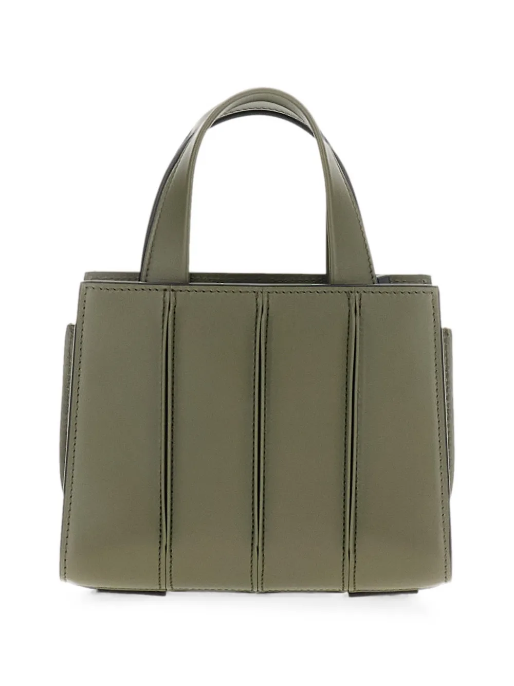 Max Mara Clutch met leren vlakken Groen
