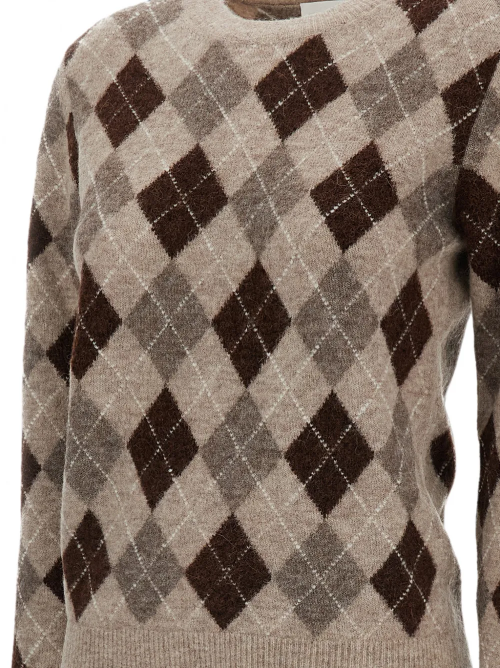 P.A.R.O.S.H. Gebreide trui met argyle-patroon Beige