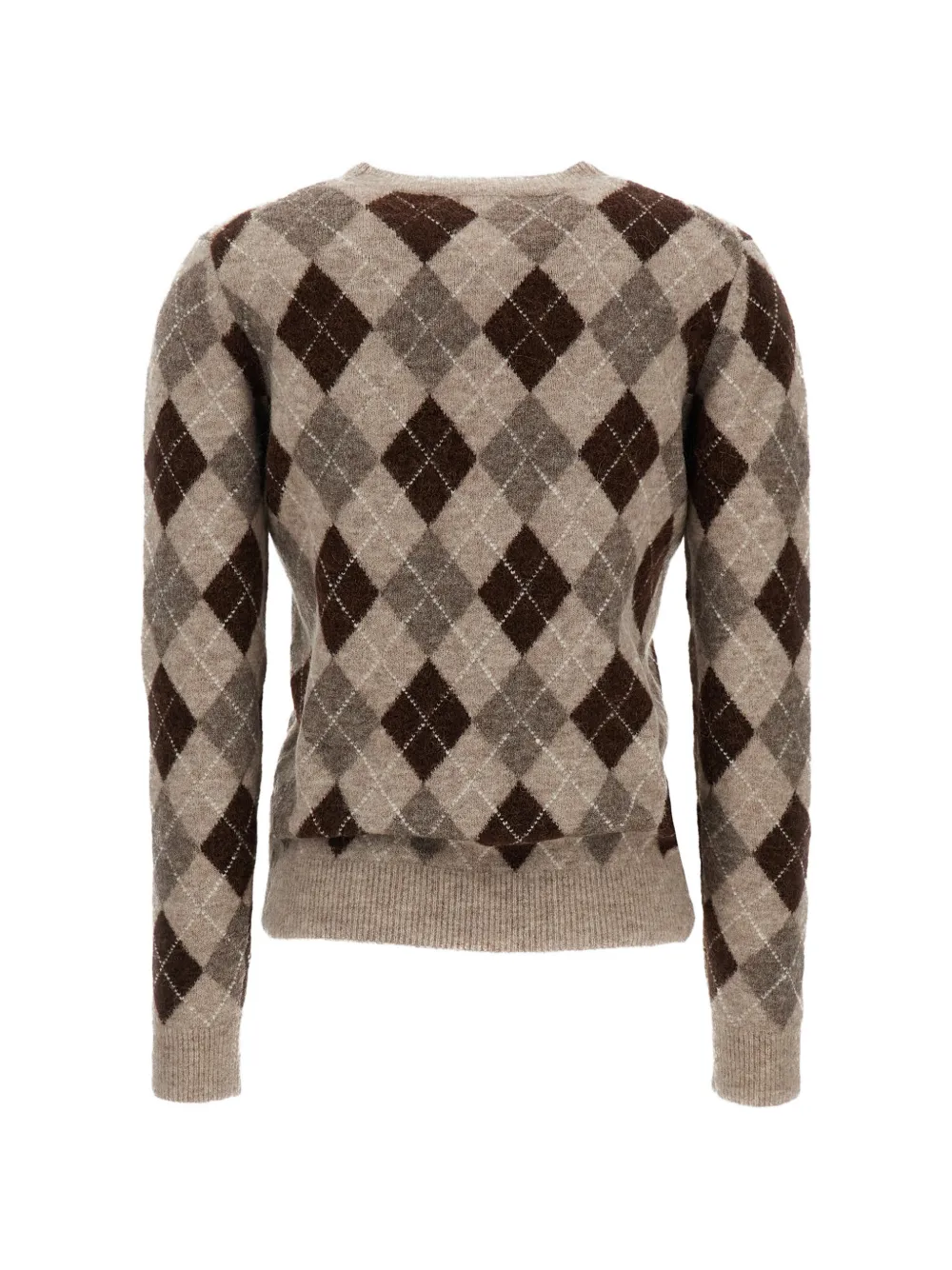 P.A.R.O.S.H. Gebreide trui met argyle-patroon Beige
