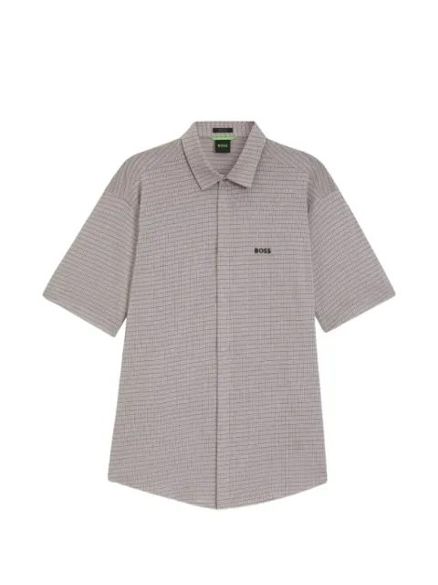BOSS camisa manga corta con cuadros estampados