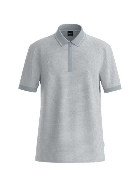 BOSS zip-fastening short-sleeve polo shirt