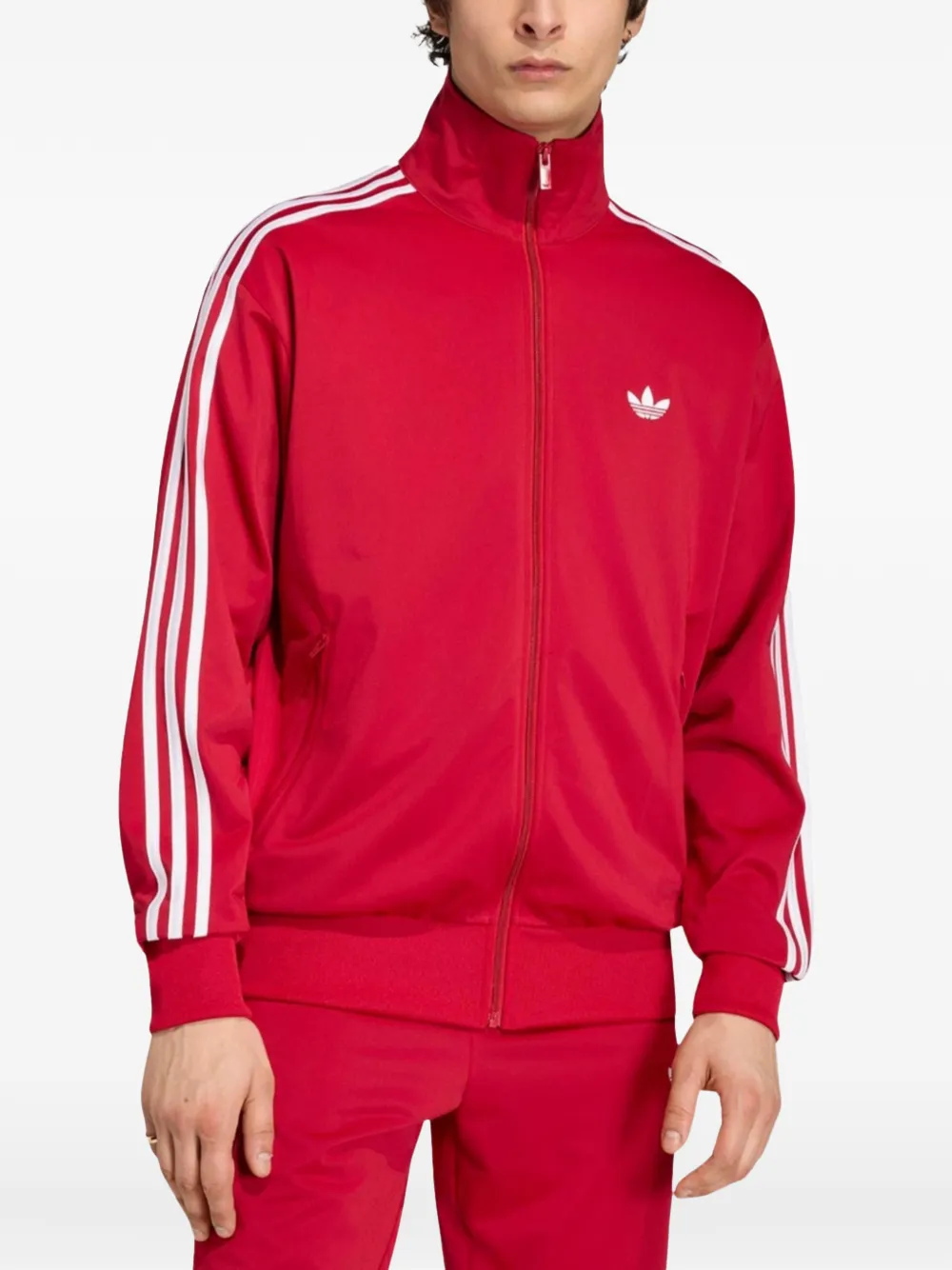 adidas Firebird side-stripe sweater Rood