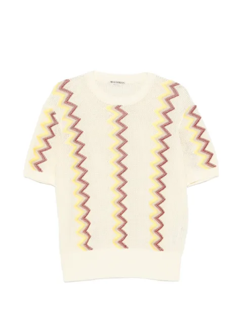 Lanvin Camiseta mangas curtas com padronagem chevron