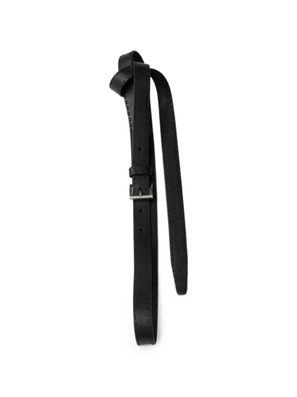 Prada Antiqued leren riem Zwart