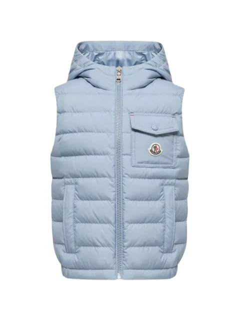 Moncler Enfant chaleco Wystan capitonado con capucha