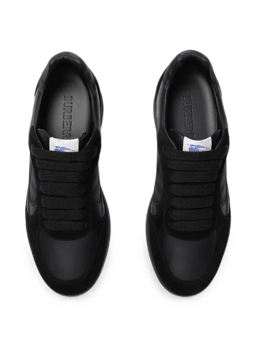 Burberry Terrace check-panel sneakers Zwart