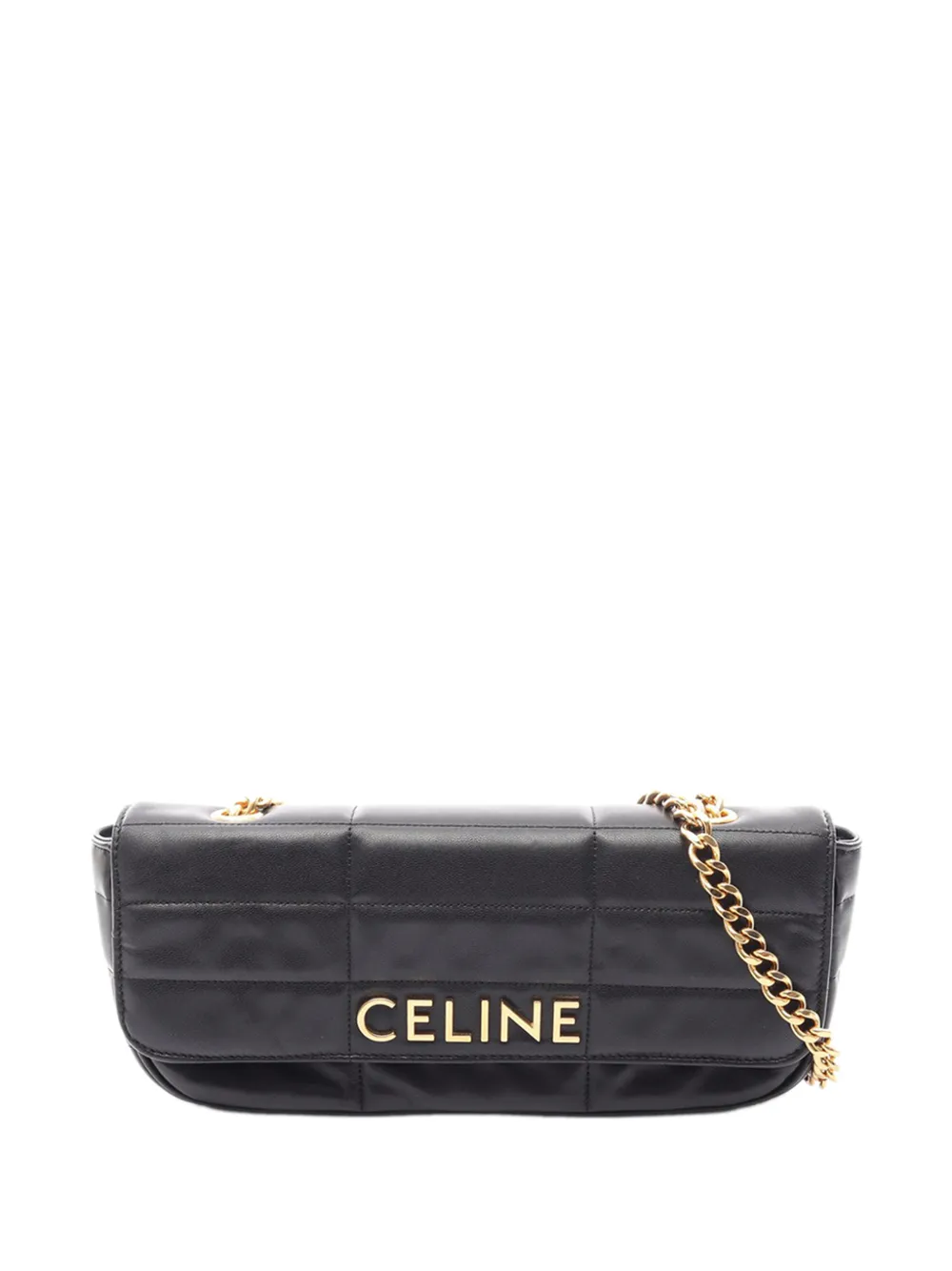 Celine Pre-Owned 2022 Leather Quilted Monochrome shoulder bag - Nero