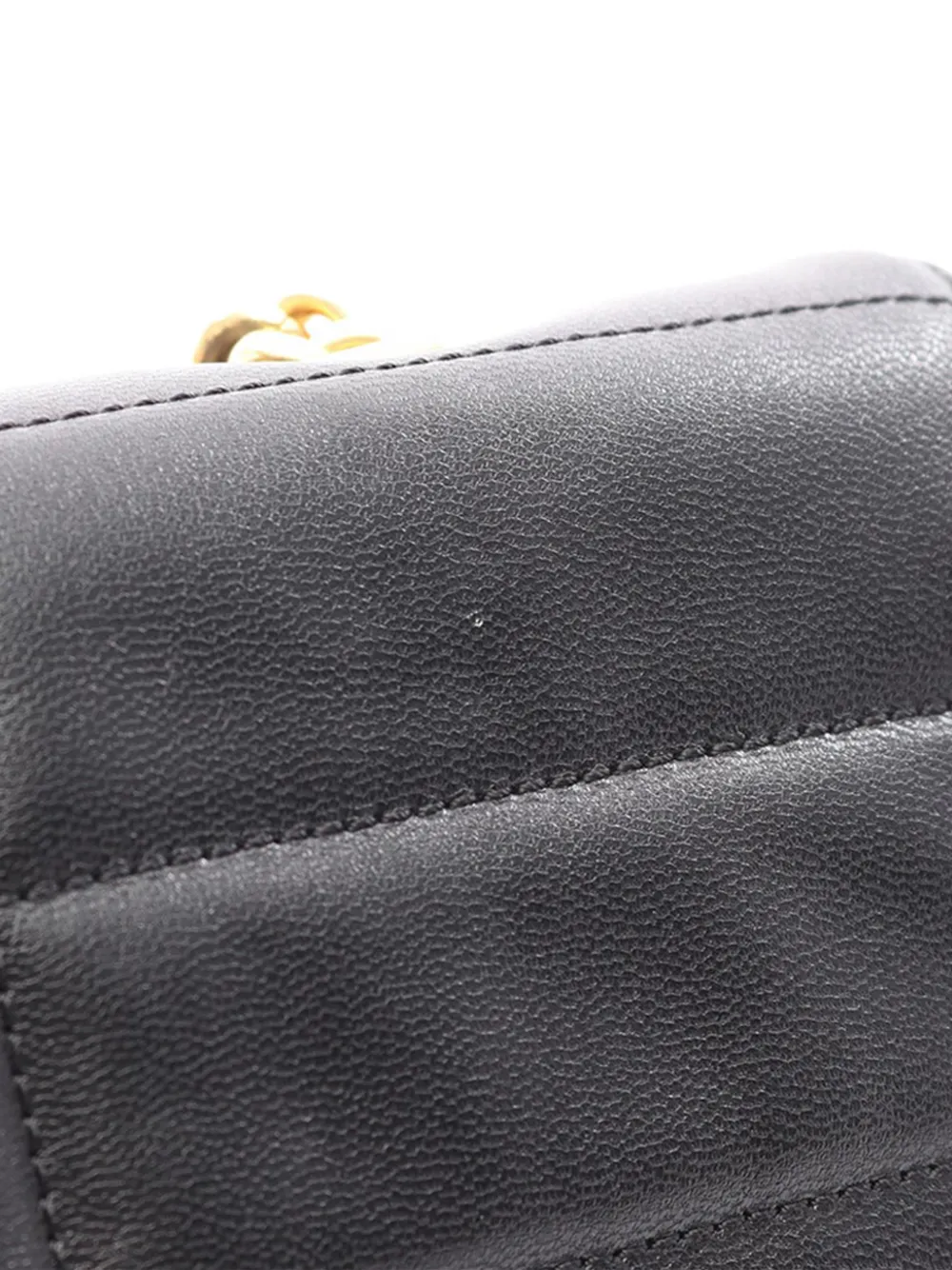 Celine Pre-Owned 2022 レザー キルティング モノクローム ショルダー