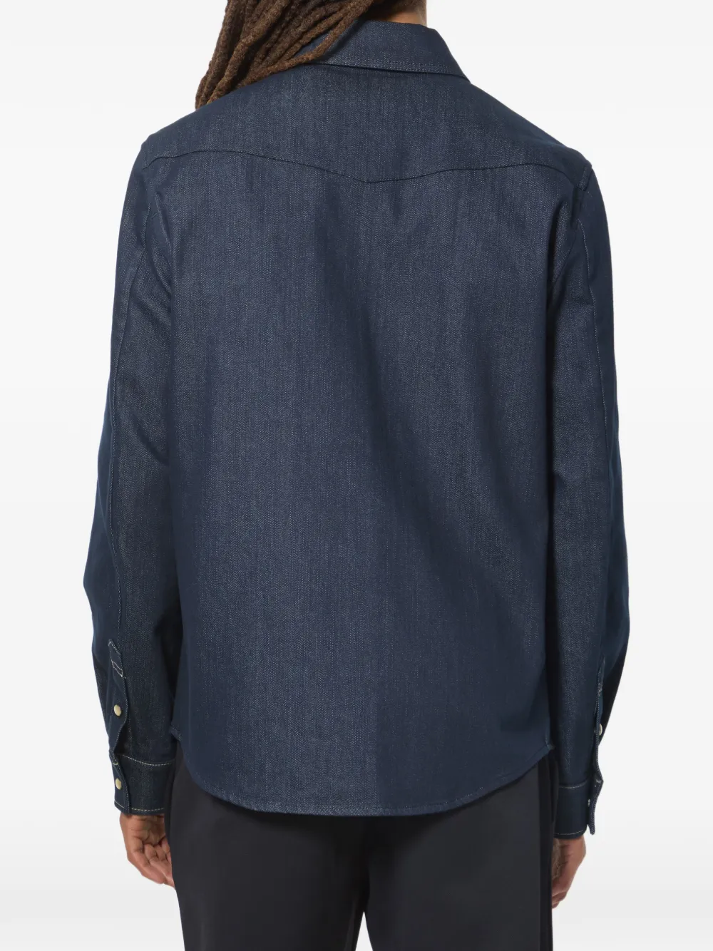 Moncler Denim overhemd met Western-yoke Blauw