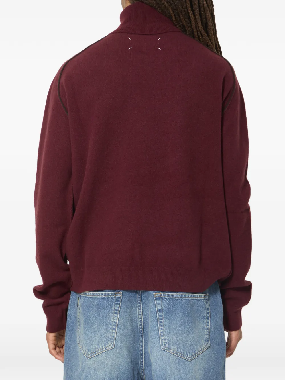Maison Margiela Coltrui met contrasterende afwerking Rood