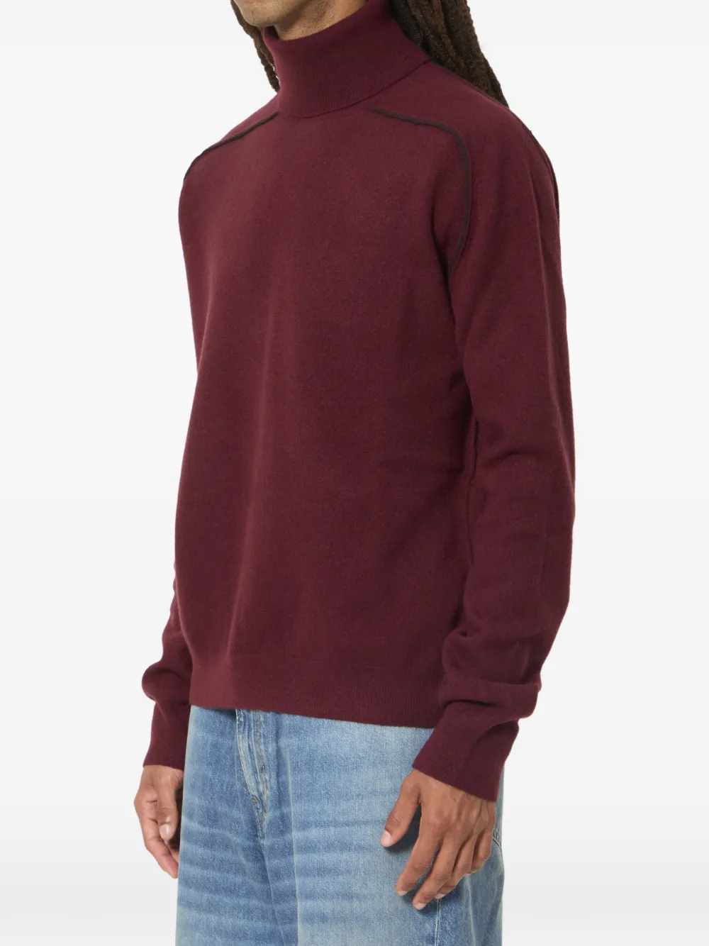 Maison Margiela Coltrui met contrasterende afwerking Rood