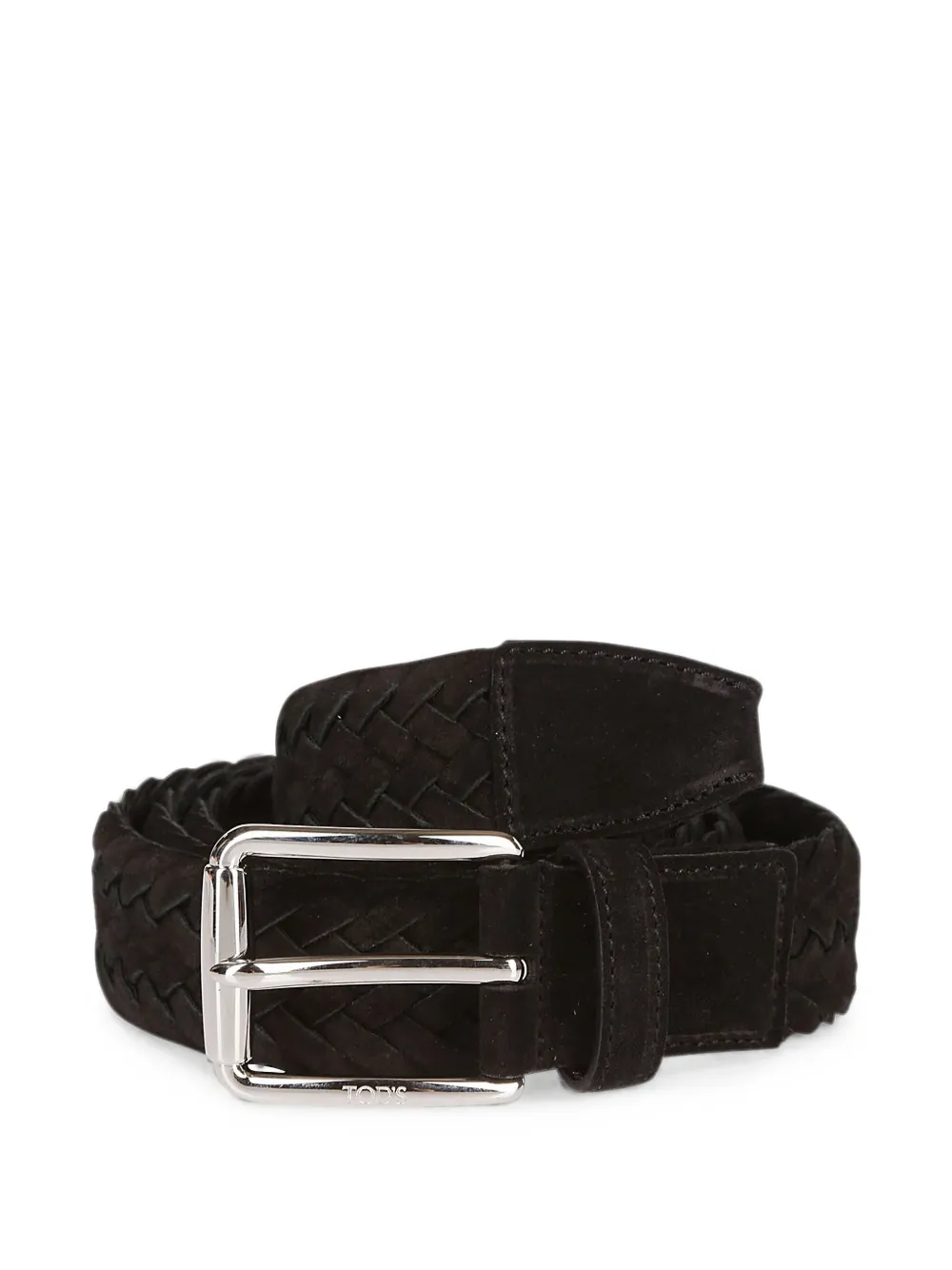 Tod's braided suede belt - Marrone