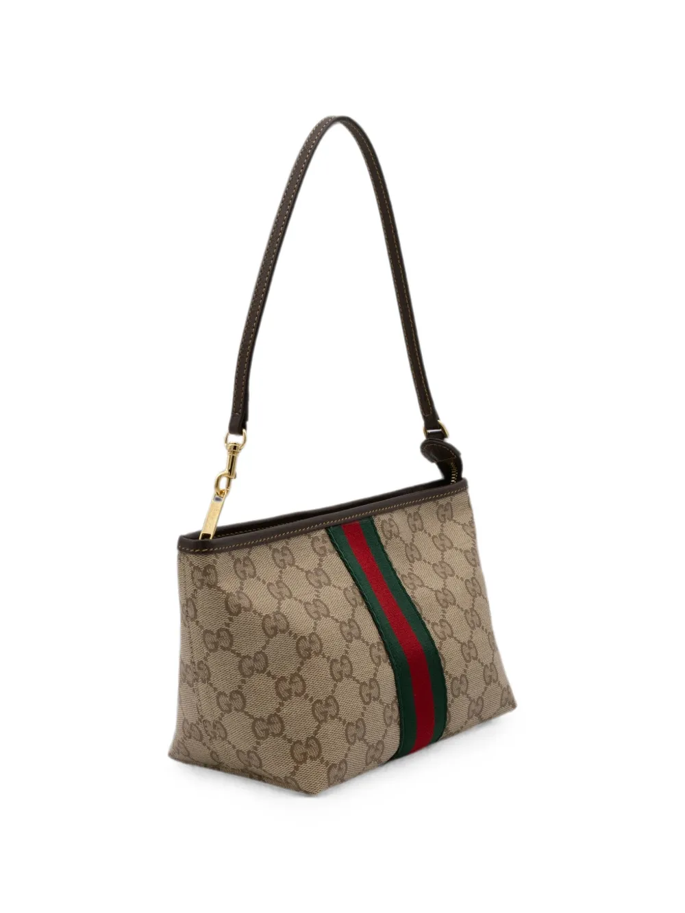 Gucci Kleine buidel met band en Web Beige