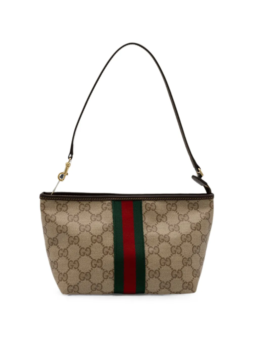 Gucci Kleine buidel met band en Web Beige