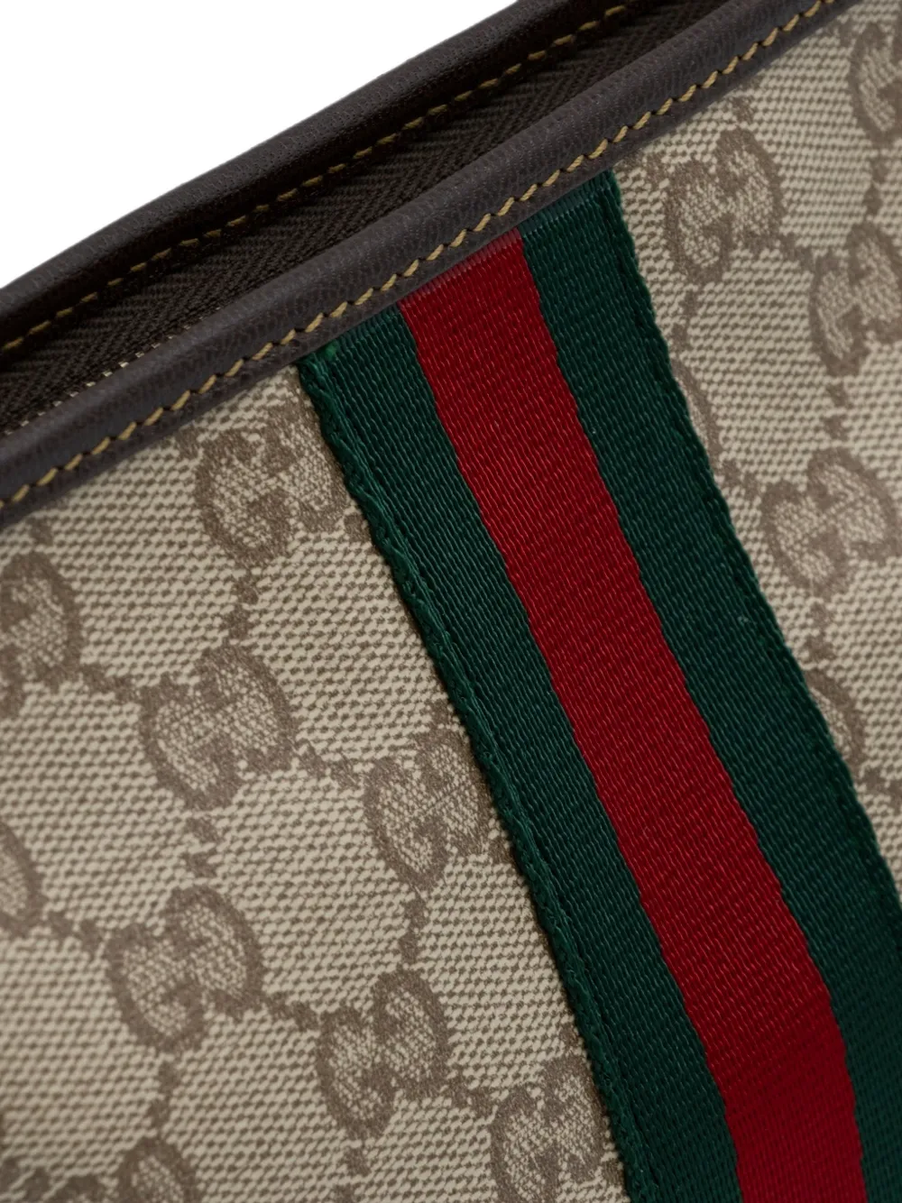 Gucci Kleine buidel met band en Web Beige