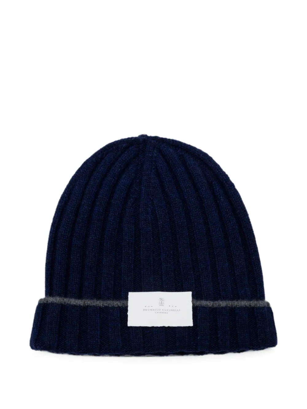 Brunello Cucinelli ribbed-knit beanie hat - Blau
