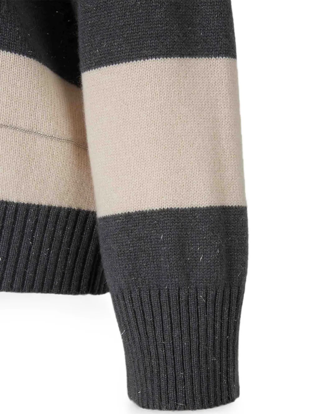 Peserico Gestreept vest met glitter-detail Grijs