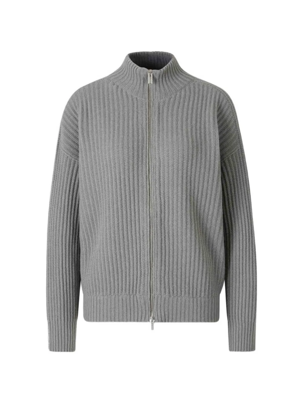 Peserico ribbed-knit zip-up cardigan - Verde