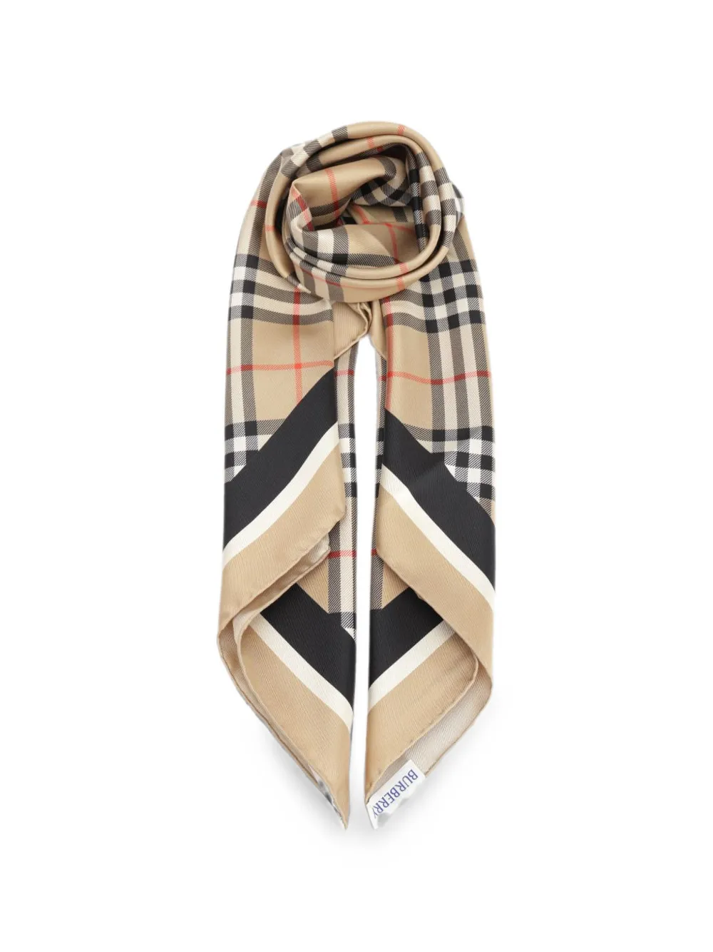 Burberry Check logo-print scarf - Toni neutri