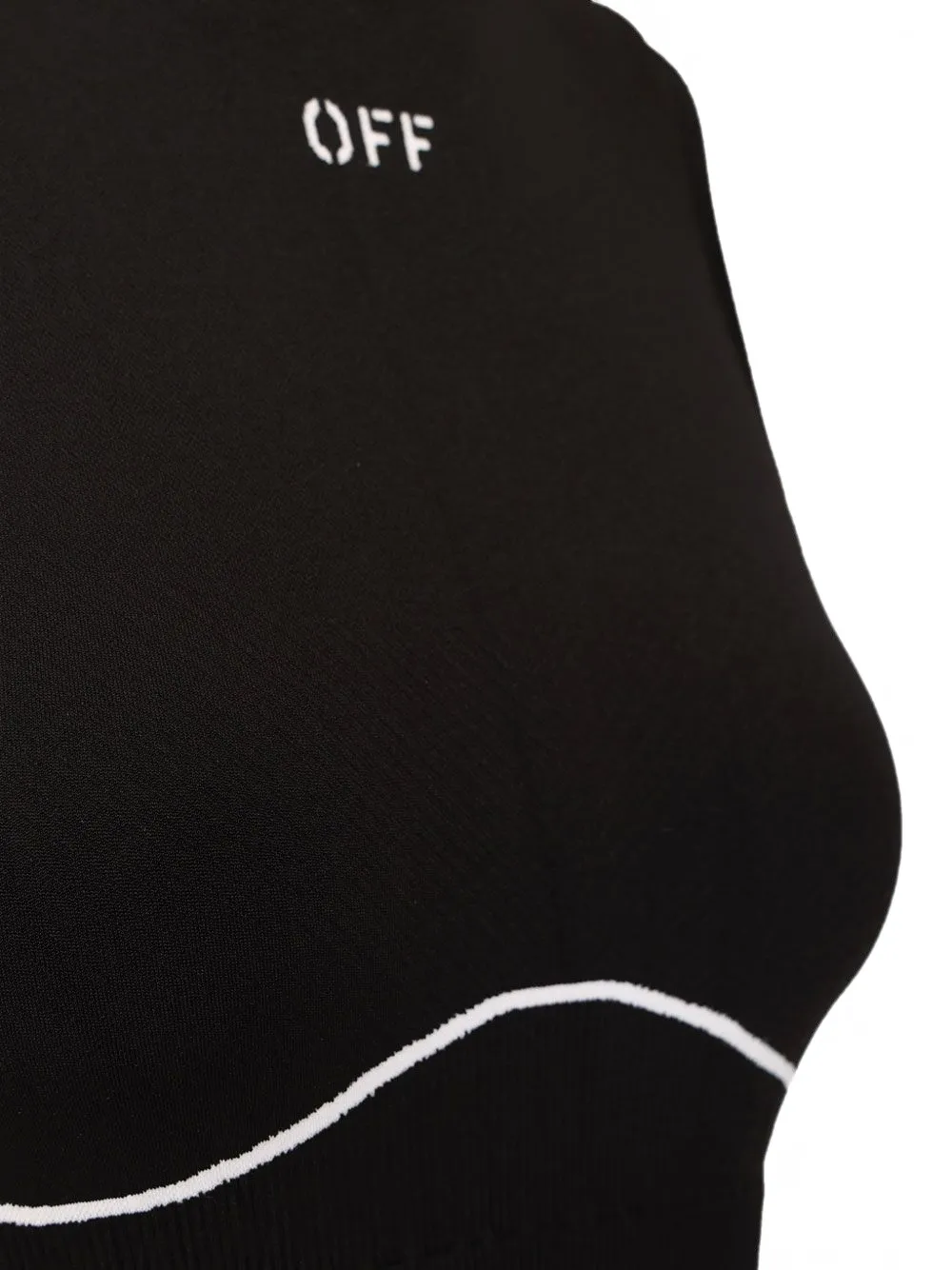Off-White Naadloze sporttop met logoprint Zwart
